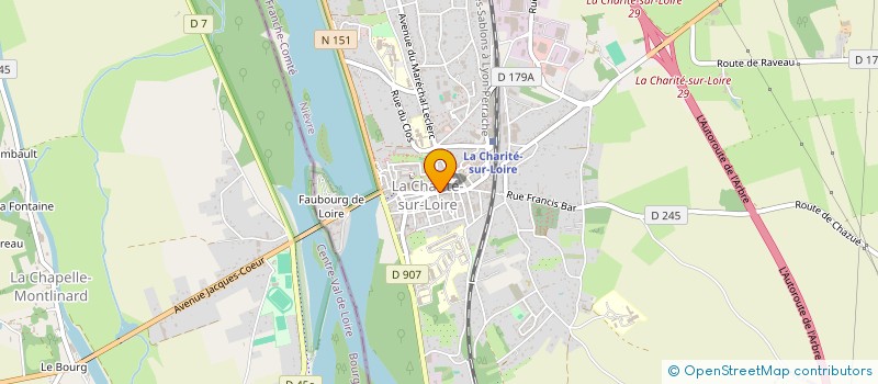 localisation de l'entreprise LE CHAT QUI BOIT à LA CHARITE-SUR-LOIRE