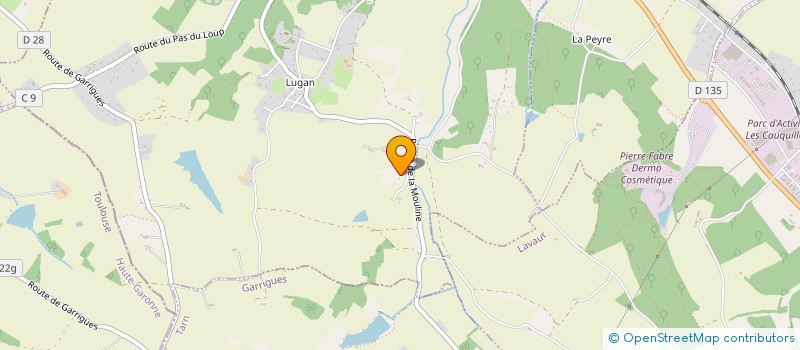 localisation de l'entreprise LE CHATAIGNIER  GARRIGUES