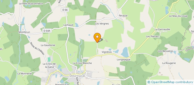 localisation de l'entreprise LE CHATAIGNIER, DE L'ARBRE A L'ASSIETTE  DOURNAZAC