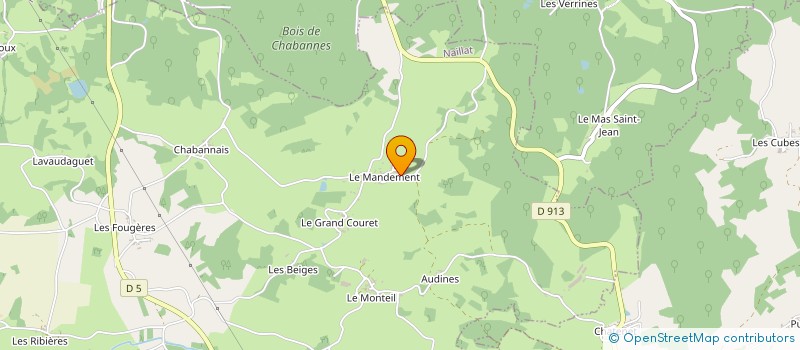 localisation de l'entreprise LE CHATAIGNIER ROUGE à NAILLAT