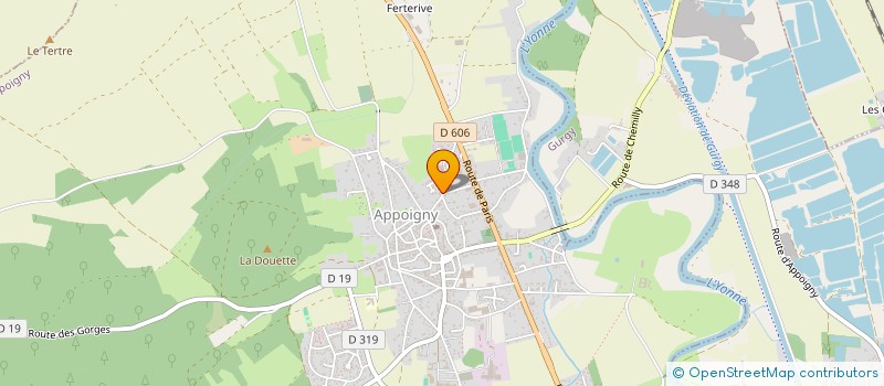 localisation de l'entreprise LE CHATEAU  APPOIGNY