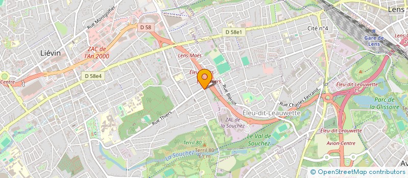 localisation de l'entreprise LE CHATEAU  LIEVIN