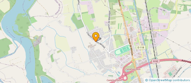 localisation de l'entreprise LE CHATEAU D'HOTES ET SON ESPACE D'ACCUEIL LA CONSERVERIE  CASTELSARRASIN