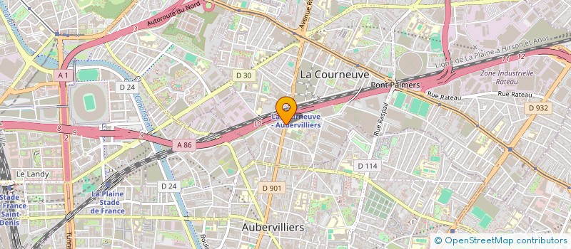 localisation de l'entreprise LE CHATEAU D'OR à LA COURNEUVE