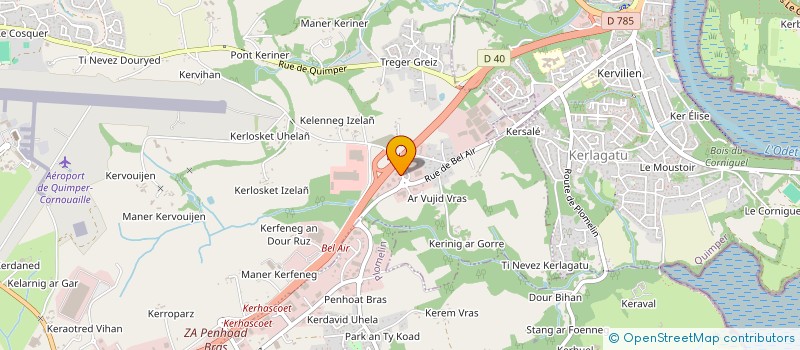 localisation de l'entreprise LE CHATEAU DE BEL AIR  PLUGUFFAN