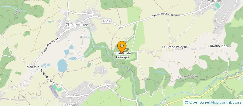 localisation de l'entreprise LE CHATEAU DE CESARGES à MAUBEC
