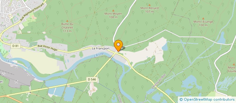 localisation de l'entreprise LE CHATEAU DE FRANCPORT S.A. à CHOISY-AU-BAC