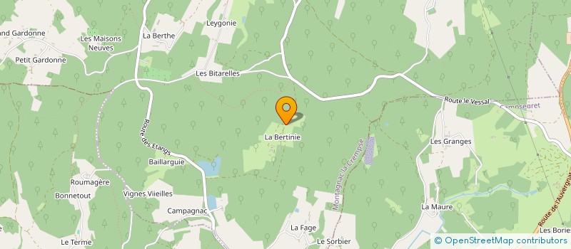 localisation de l'entreprise LE CHATEAU DE LA BERTINIE  MONTAGNAC-LA-CREMPSE