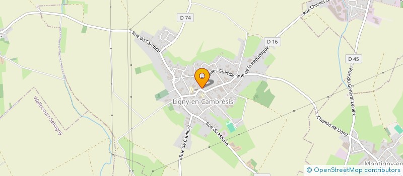 localisation de l'entreprise LE CHATEAU DE LIGNY HAUCOURT  LIGNY-EN-CAMBRESIS