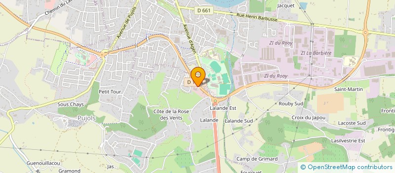 localisation de l'entreprise LE CHATEAU DE MA MERE  PUJOLS