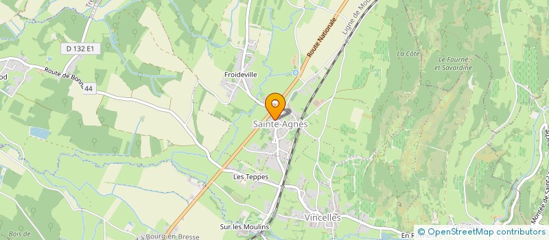 localisation de l'entreprise LE CHATEAU DE SAINTE AGNES  VAL-SONNETTE