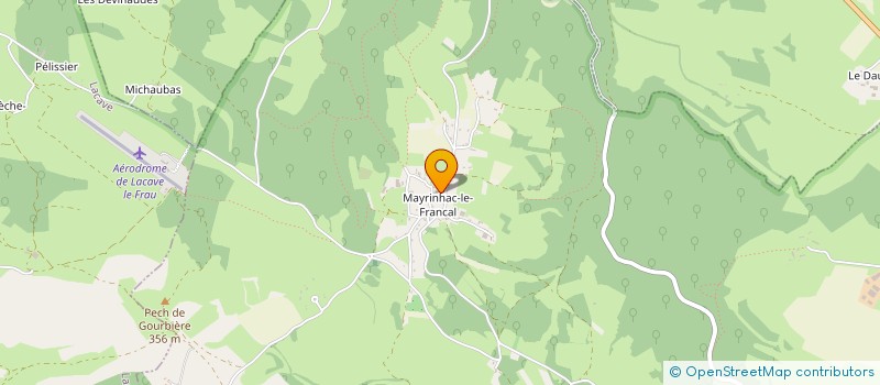 localisation de l'entreprise LE CHATEAU DES 2M  ALVIGNAC