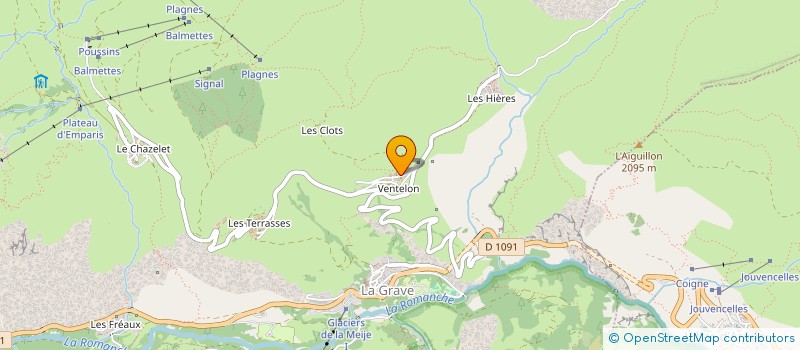 localisation de l'entreprise LE CHATEAU DES ENFANTS à LA GRAVE