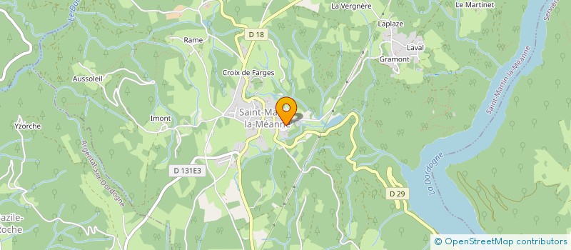 localisation de l'entreprise LE CHATEAU DU BAC à ARGENTAT-SUR-DORDOGNE