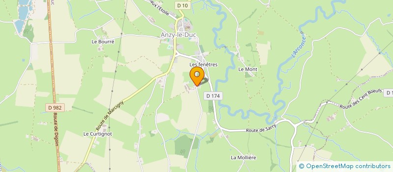 localisation de l'entreprise LE CHATEAU DU LAC  ANZY-LE-DUC