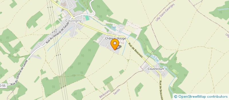 localisation de l'entreprise LE CHATEAU ROUGE  CAUVIGNY