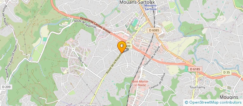 localisation de l'entreprise LE CHATEAU VERT à MOUGINS