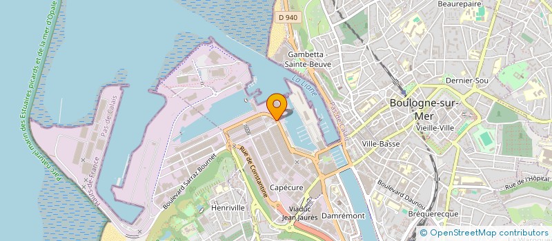 localisation de l'entreprise LE CHATILLON à BOULOGNE-SUR-MER