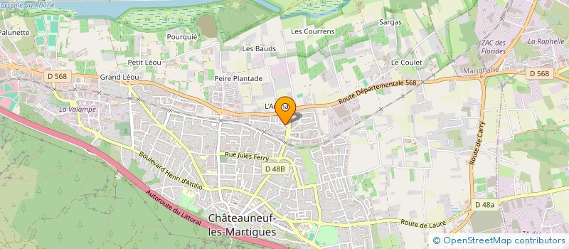 localisation de l'entreprise LE CHAUDRON MAGIQUE DE KOUM ET TIMELESS  CHATEAUNEUF-LES-MARTIGUES