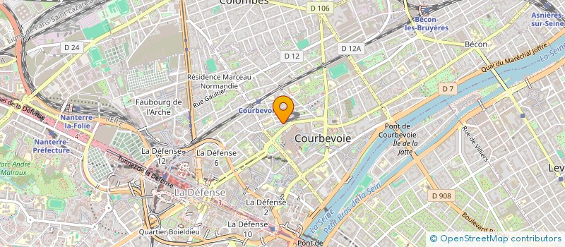 localisation de l'entreprise LE CHAUFFAGE ECONOMIQUE LCE à COURBEVOIE
