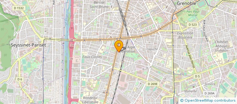 localisation de l'entreprise LE CHAUSSE MONTAGNE  SAINT-MARTIN-D'HERES