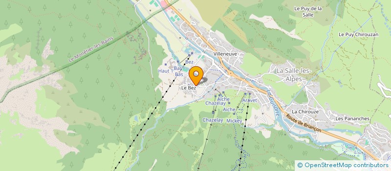 localisation de l'entreprise LE CHAZELAY HORIZONS  LA SALLE-LES-ALPES