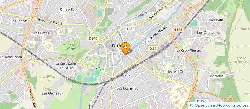localisation de l'entreprise LE CHEMIN BLEU à DREUX
