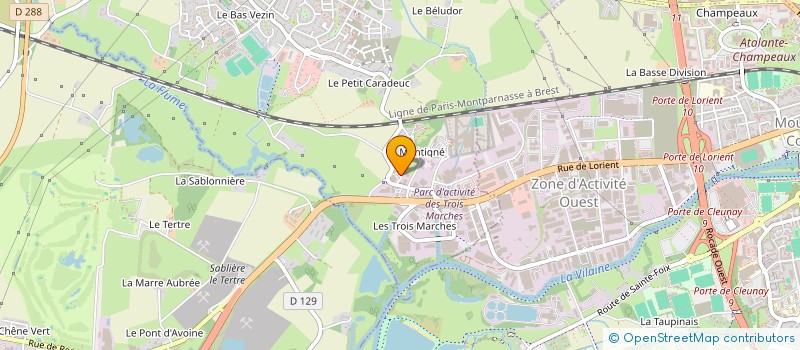 localisation de l'entreprise LE CHEMIN BLEU  VEZIN-LE-COQUET