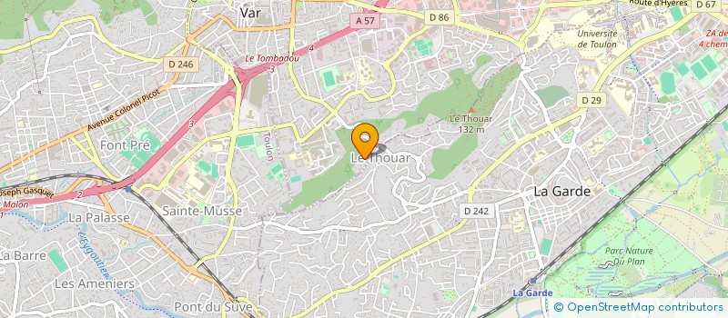 localisation de l'entreprise LE CHEMIN BLEU à LA VALETTE-DU-VAR