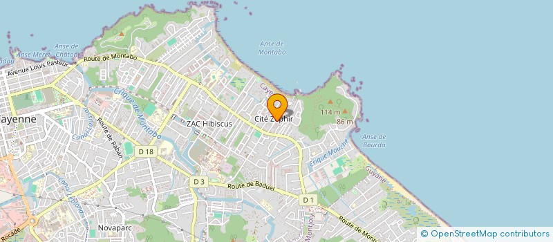 localisation de l'entreprise LE CHEMIN BOIS CATHEDRALES RISQUETOUT  CAYENNE