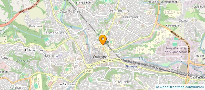 localisation de l'entreprise LE CHEMIN DE L'ETOILE  QUIMPER