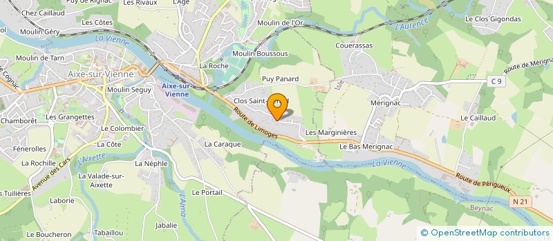 localisation de l'entreprise LE CHEMIN DES ANCETRES  AIXE-SUR-VIENNE