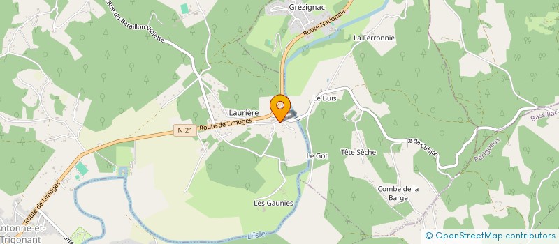 localisation de l'entreprise LE CHEMIN DES BOIS à SAINT-VINCENT-SUR-L'ISLE