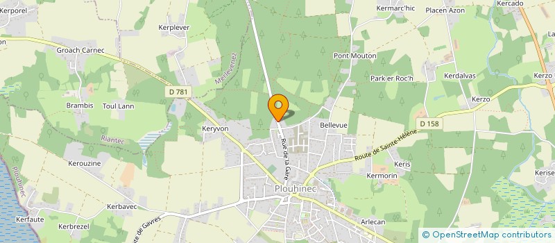 localisation de l'entreprise LE CHEMIN DES FLAMBOYANTS  PLOUHINEC
