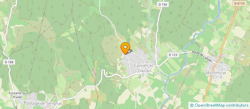 localisation de l'entreprise LE CHEMIN DES PARPAILLOTS  CANNES-ET-CLAIRAN