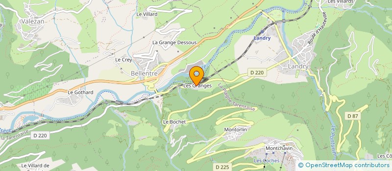 localisation de l'entreprise LE CHENARD  LA PLAGNE TARENTAISE