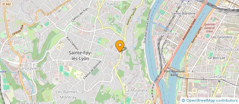 localisation de l'entreprise LE CHENE BLANC  SAINTE-FOY-LES-LYON