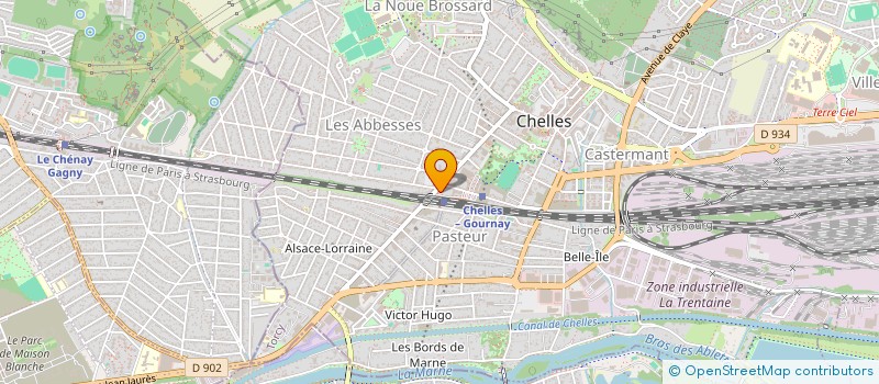 localisation de l'entreprise LE CHENE BLEU à CHELLES