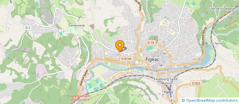 localisation de l'entreprise LE CHENE DE LA VIEILLE MAISON  FIGEAC