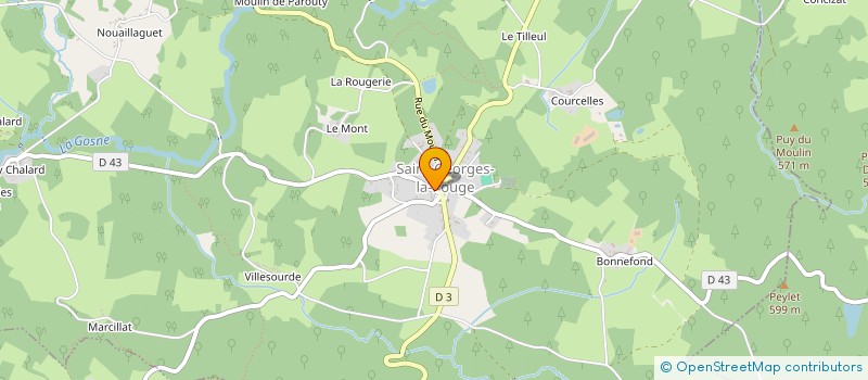 localisation de l'entreprise LE CHENE DORE à SAINT-GEORGES-LA-POUGE