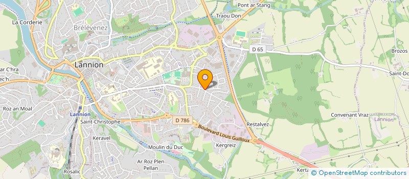 localisation de l'entreprise LE CHENE DU JAUDY  LANNION