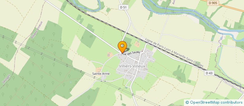 localisation de l'entreprise LE CHENE ET L' OLIVIER  VILLIERS-VINEUX