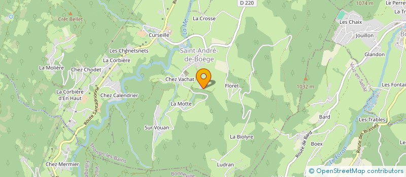 localisation de l'entreprise LE CHENE ET LE ROSEAU  HABERE-LULLIN