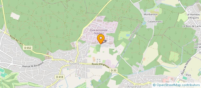 localisation de l'entreprise LE CHENE LIEGE à SOORTS-HOSSEGOR