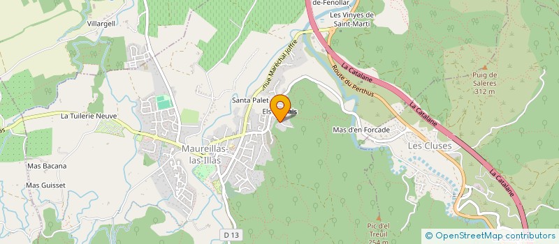 localisation de l'entreprise LE CHENE LIEGE  MAUREILLAS-LAS-ILLAS