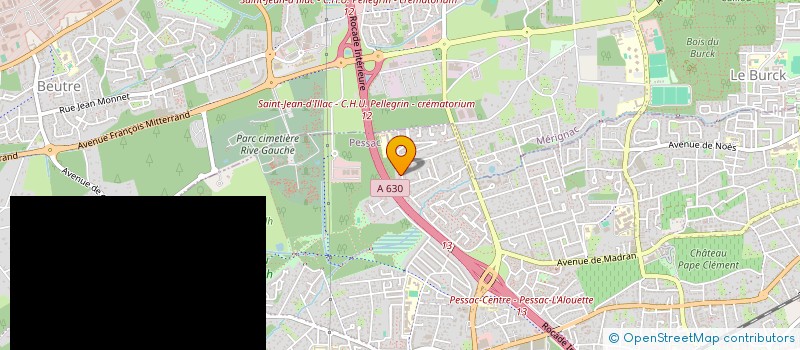 localisation de l'entreprise LE CHENE NOIR  PESSAC