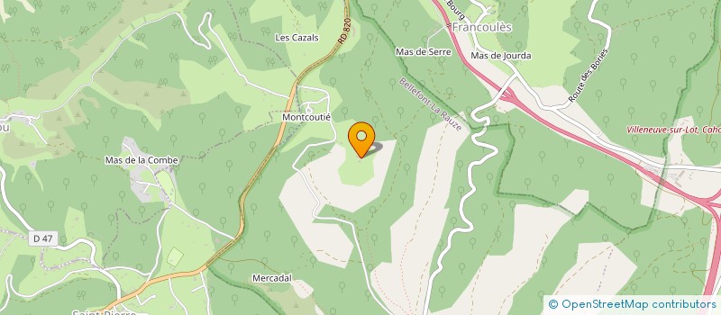 localisation de l'entreprise LE CHENE ROUGE  BELLEFONT-LA RAUZE