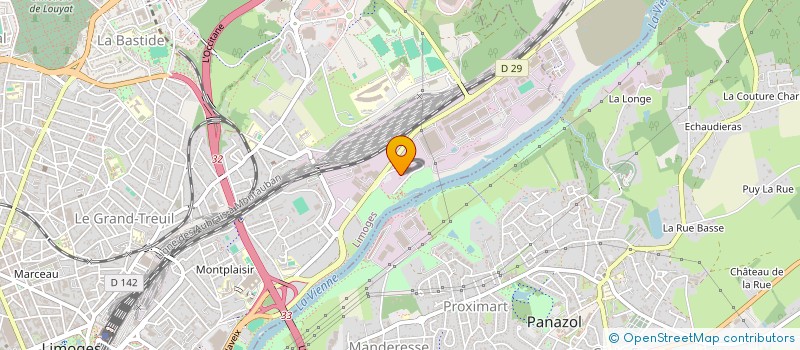 localisation de l'entreprise LE CHENE VERT  LIMOGES
