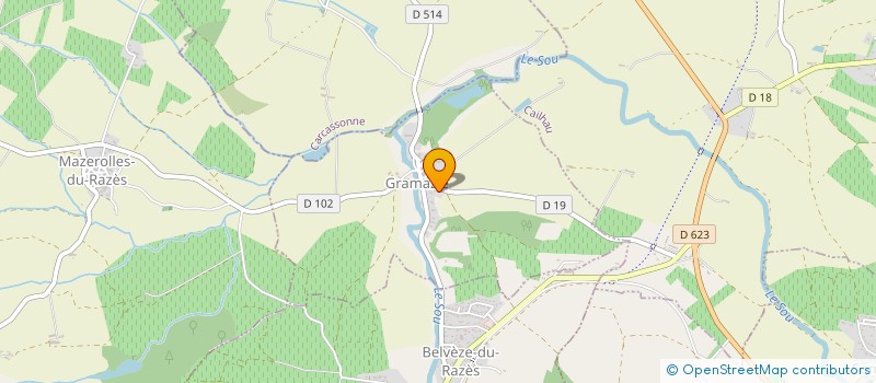 localisation de l'entreprise LE CHENE VERT  BELVEZE-DU-RAZES