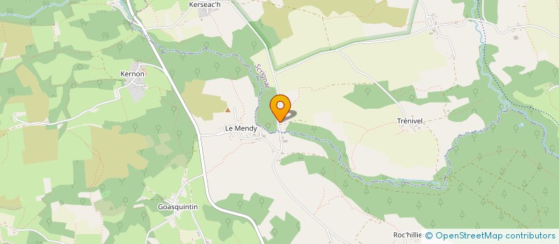 localisation de l'entreprise LE CHENE VERT  PLOUGONVEN